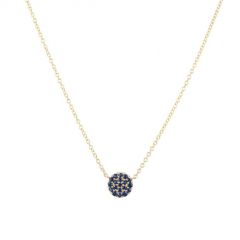 Yeva | Necklace 14 Carat Yellow Gold | Sapphire Pavé 