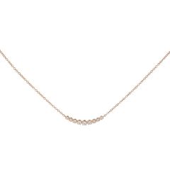 Lux | Necklace Pink Gold | Diamond 0,34ct