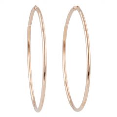 Dot | Earrings 14 Carat Pink Gold | Ø50 mm