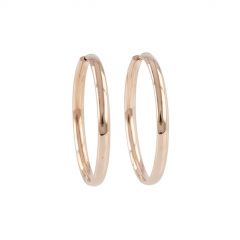 Dot | Earrings 14 Carat Pink Gold | Hoops Ø30 mm
