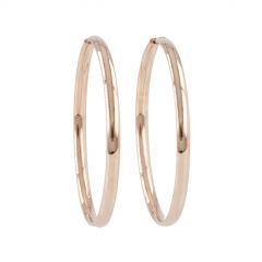 Dot | Earrings 14 Carat Pink Gold | Hoops Ø40 mm