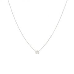 Lux | Necklace White Gold with Diamonds small Pavé | 45cm 