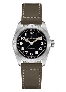 Hamilton khaki field expedition Black Leather | 37mm
