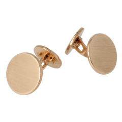Cufflinks | Pink gold | Round  Mat 17.8 mm