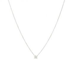 Lux | Necklace Solitaire 14 Carat White Gold | Diamond 0.26ct