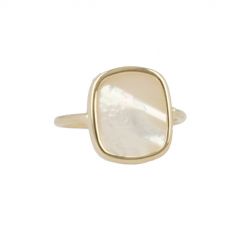 Sundrops | Ring 14 Carat Yellow Gold | Mother of Pearl 15 x 13 mm