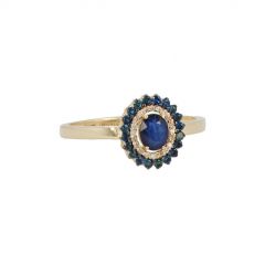 Yeva | Ring 14 Carat Yellow Gold | Diamond Sapphire