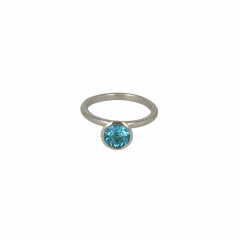 Sundrops | Ring 18 Carat White Gold | Blue Topaz 