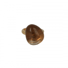 Sundrops | Ring 18 Carat Pink Gold | Smoky Quartz