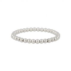 Flex Armband 5mm Bol 18kt Witgoud