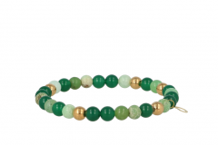 Sundrops |  Bracelet Yellow gold | Agaat - Chrysoprase