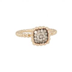 Yeva | Ring Pink Gold | Brown Diamonds