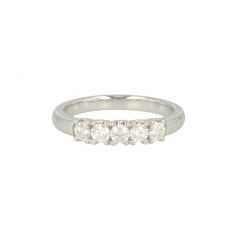W | Diamond Alliance Ring White Gold | 5 x 0.10ct