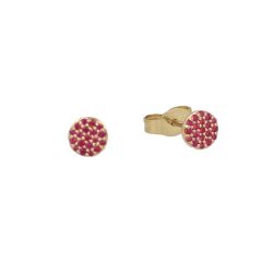 Yeva | Ear studs Rose Gold | Ruby Pavé