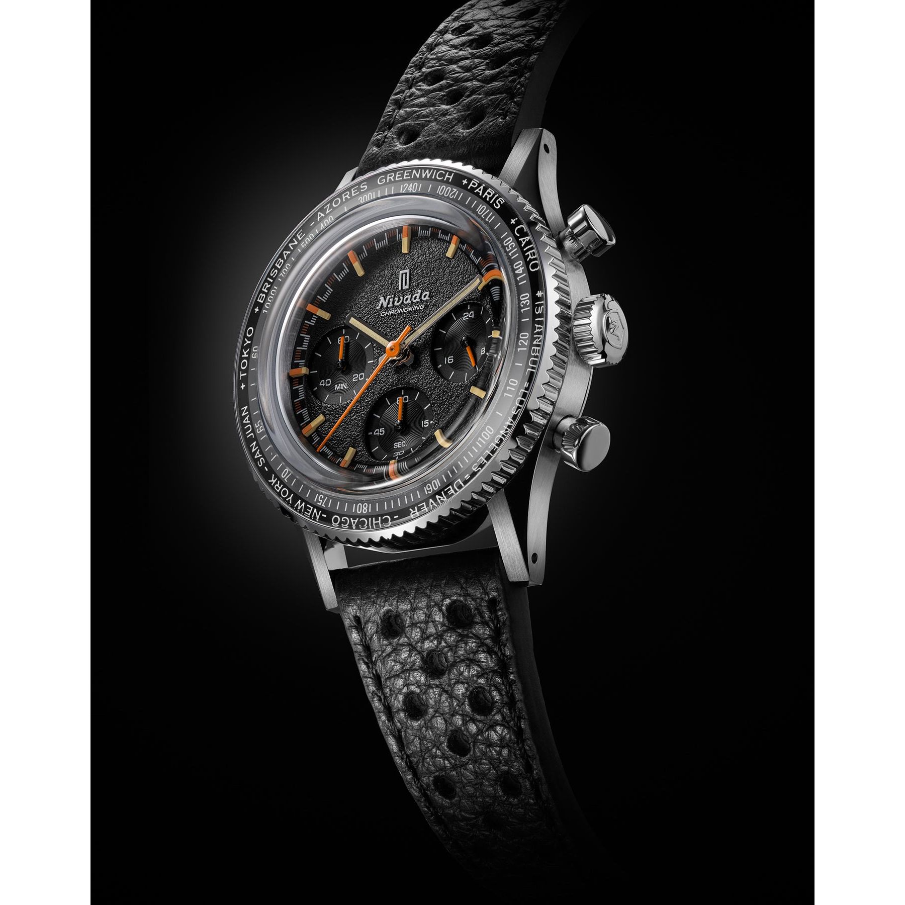 Nivada Grenchen Chronoking Mecaquartz GMT/Tachy | Den Haag