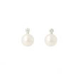 Sundrops | Ear Studs White Gold | Pearl & Diamond