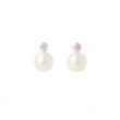 Sundrops | Ear Studs White Gold | Pearl & Diamond