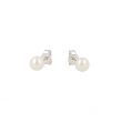 Gioia | Earrings 14 Carat White Gold | Mother of Peal Ø6 mm