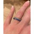 Yeva | Alliance Ring Pink Gold | Blue Sapphire