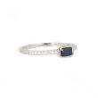 Yeva | Ring 14 Carat White Gold | Diamonds & Sapphire Baguette