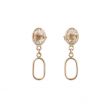 Gioia | Earrings 14 Carat Pink gold | Green Amethyst & Link