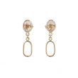 Gioia | Earrings 14 Carat Pink gold | Green Amethyst & Link