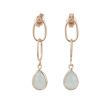 Sundrops | Earrings 14 Carat Pink gold | Aquamarine Milky & Links