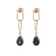 Sundrops | Earrings 14 Carat Pink gold | London Blue Topaz & Links