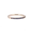 Yeva | Alliance Ring 14 Carat Pink Gold | Blue Sapphire