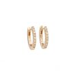 Varivello Fine Line | Pink Gold Earrings | Small Champagne Diamonds