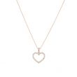 Yeva | Pendant 14 Carat Pink Gold | Diamond Heart