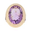 Unique Piece | Pink Gold Ring | Diamonds - Amethyst