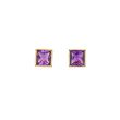 Sundrops | Ear studs Yellow Gold | Amethyst