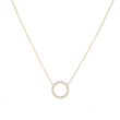 Yeva | Necklace Yellow Gold | Diamond Circle 13 mm