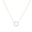 Yeva | Necklace Yellow Gold | Diamond Circle 13 mm