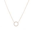 Yeva| Necklace Pink Gold | Diamond Circle 13 mm