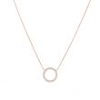 Yeva| Necklace Pink Gold | Diamond Circle 13 mm