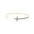 Yeva | Pink Gold Bangle | Black Diamond Cross