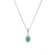 Lux | Pendant Lady Lux 14 Carat White gold | Diamonds Emerald S