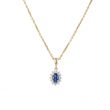 Lux | Pendant Lady Lux 14 Carat Yellow & White gold | Diamonds Sapphire S