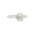 Lux | White Gold Ring | Emerald Cut Diamond 33837