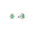 Lux | Earring Lady Lux 14 Carat White Gold | Diamonds Emerald M