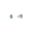 Lux | Earring Lady Lux 14 Carat White Gold | Diamonds Emerald S