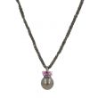 Black Silver Tahiti Pearl Nacklace | 80cm