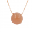 Sundrops | Necklace 14 Carat Pink gold | Peach Moonstone 