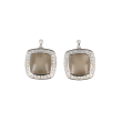 Varivello Earrings White Gold Bold Small | Moonstone & Diamonds