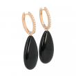 Varivello Creool Aanhanger  Onyx druppel cabochon 18kt Witgoud
