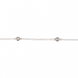 14 krt witgouden diamant collier 60cm