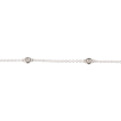 14 krt witgouden diamant collier 60cm