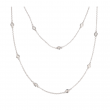 Lux | Necklace White gold with 23 diamonds | 70cm 